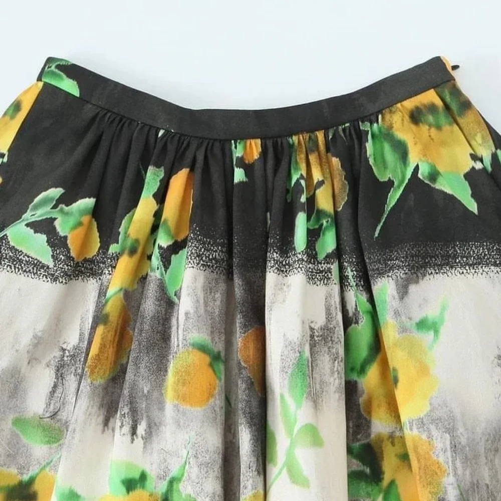 ZARA ZW WOMAN COLLECTION 2pc Co Ord Set Midi skirt & Blouse Size Medium NWT - Picture 11 of 16